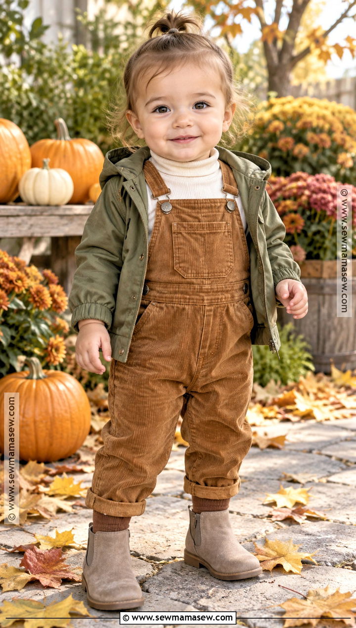Turtleneck And Overalls Baby Fall Outfit - 25 baby fall outfits