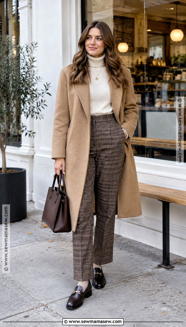 Turtleneck And Plaid Trousers Autumn Outfit - 15 Autumn Style 2026 Ideas for Women