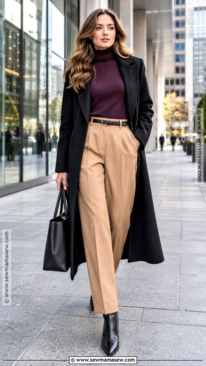Turtleneck With Tailored Pants Outfit - 20 Fall Winter Outfits for Women