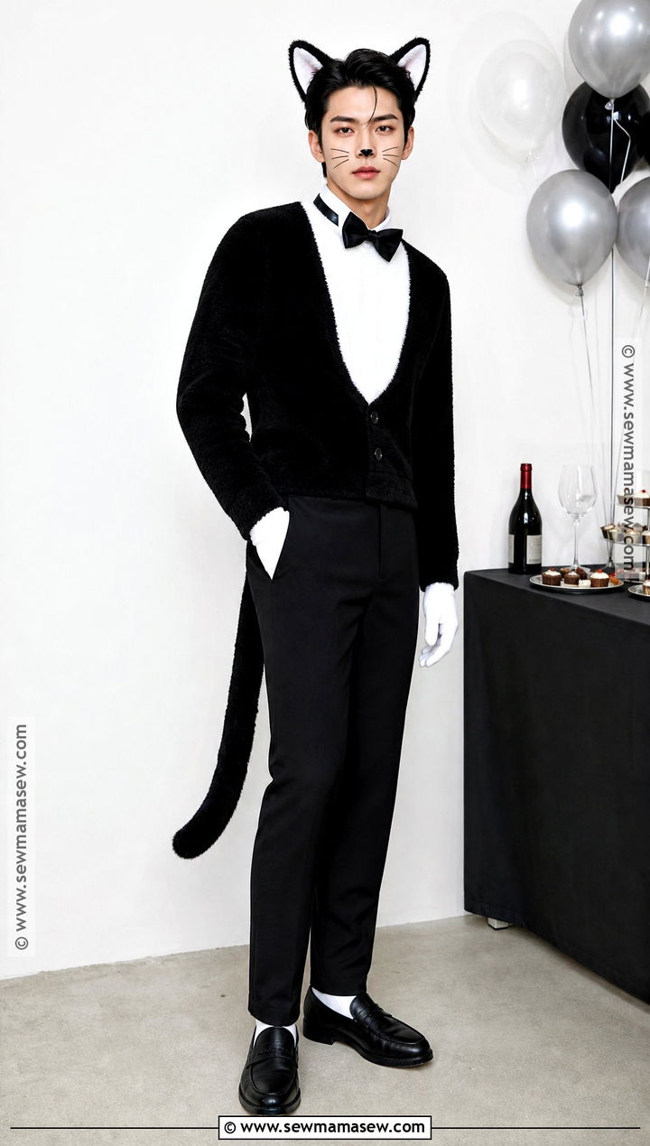 Tuxedo Cat Costume - 30 easy cat costume ideas