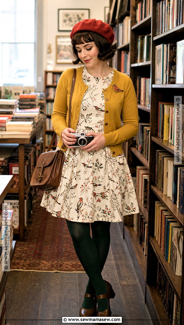 Twee Costume With Vintage Cardigan - 30 aesthetic costumes