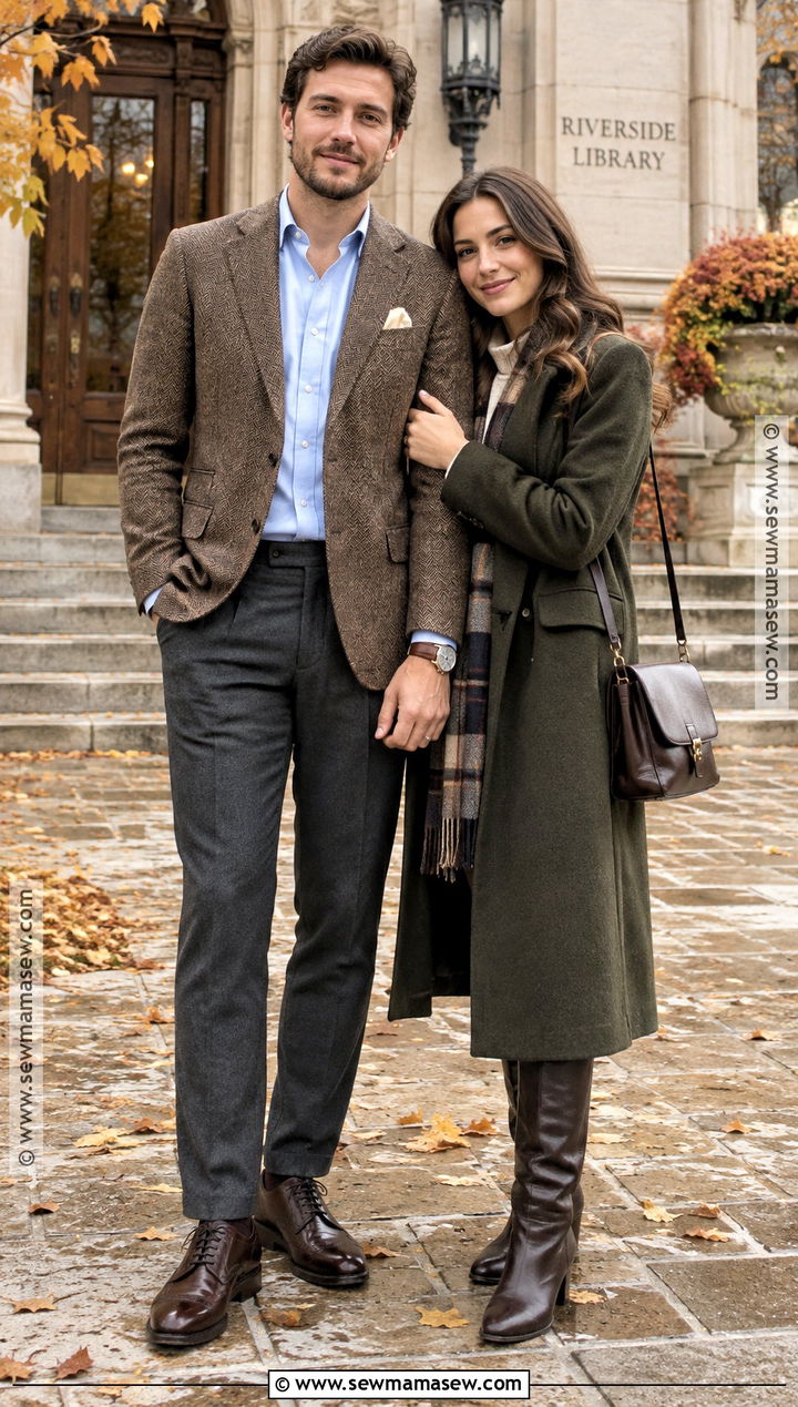 Tweed Blazer And Wool Trousers Engagement Outfit - 15 engagement photos men outfit fall ideas