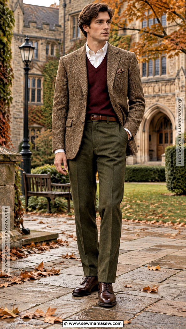 Tweed Blazer Old Money Fall Outfit - 20 old money fall outfits for men