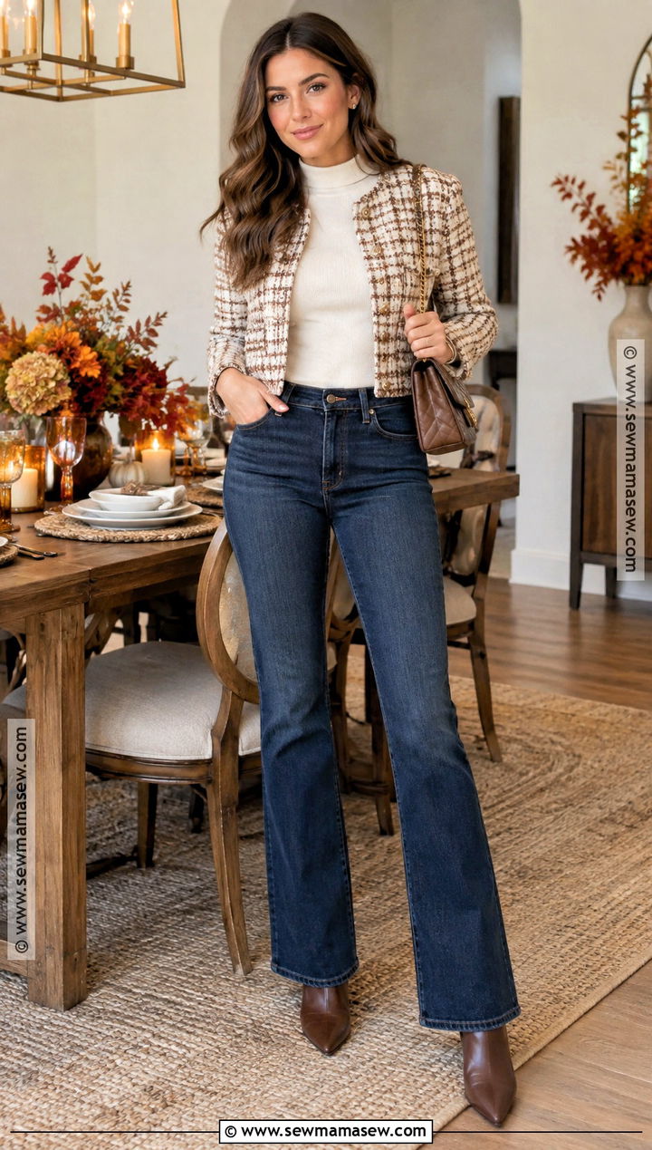 Tweed Jacket Thanksgiving Outfit - 15 Thanksgiving Outfit Preppy Ideas