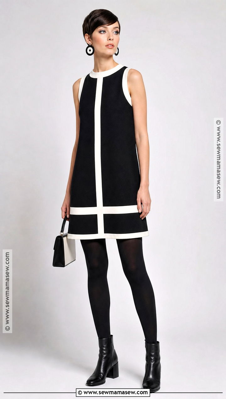 Twiggy Costume With Mod Mini Dress - 30 short hair costume ideas halloween