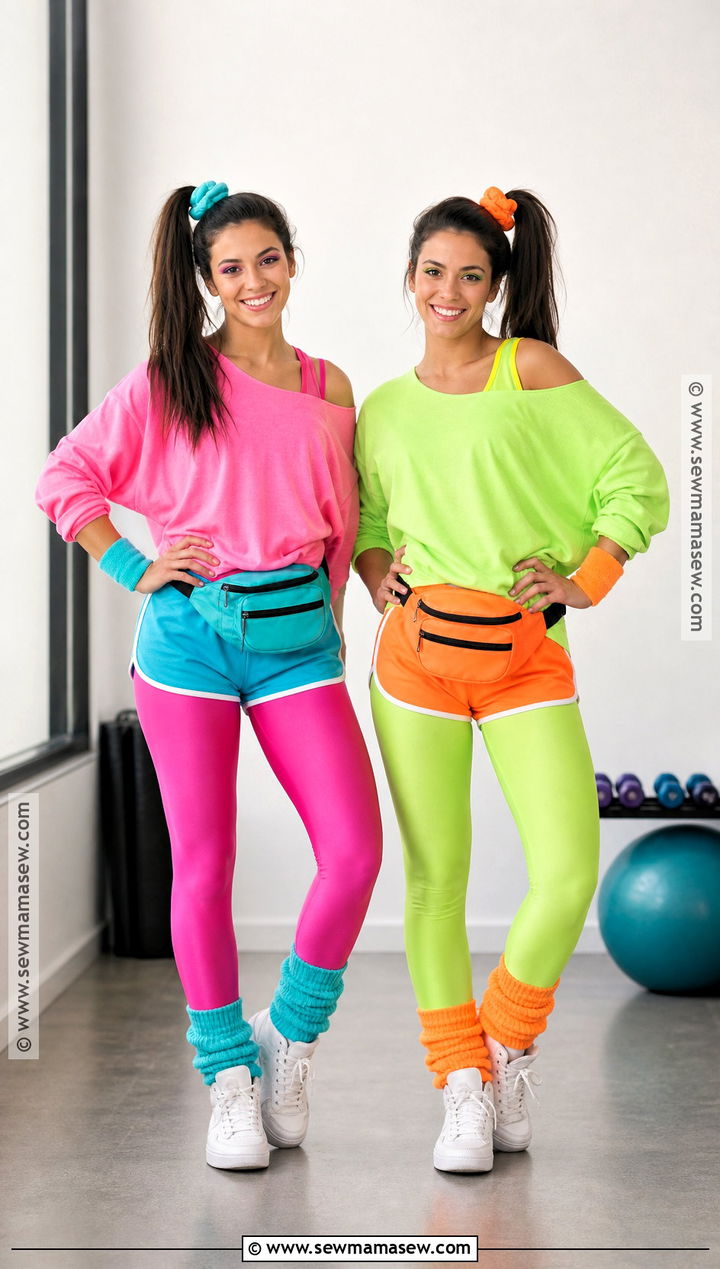 Twin 80s Workout Costume - 35 twin costume ideas
