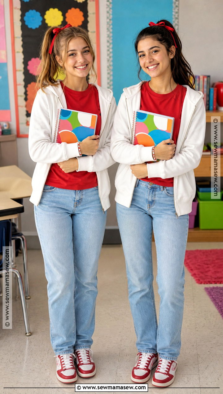 Twin Day Matching Outfit - 30 school dress up day ideas