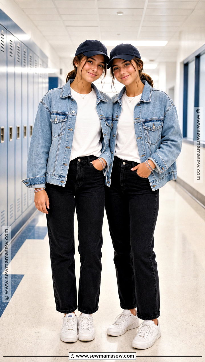 Twin Day Matching Outfit - 30 Dress Up Days For School Spirit Weeks Ideas