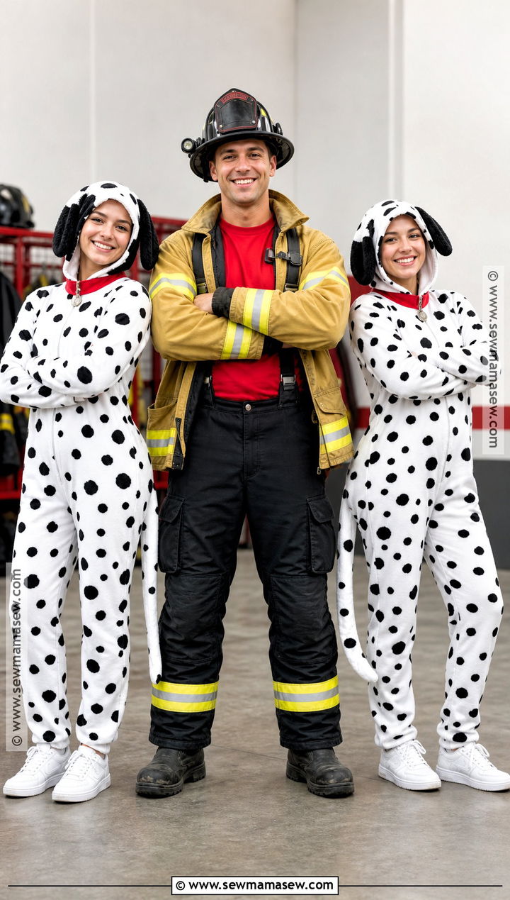 Two Dalmatians And Firefighter Costume - 35 dalmatian and firefighter costume ideas