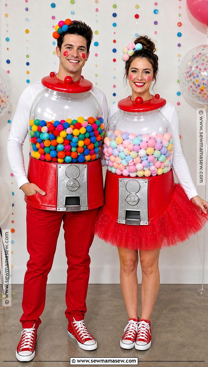 Two Gumball Machine Duo Costume - 35 gumball costume ideas