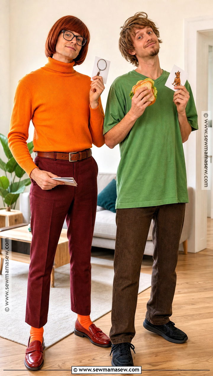 Two Men Velma and Shaggy Costume - 35 velma and shaggy costume ideas