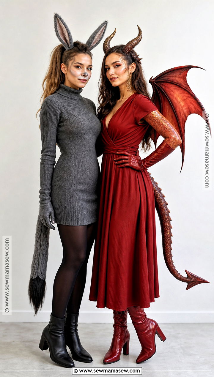 Two Women Donkey And Dragon Costume - 35 donkey and dragon costume ideas