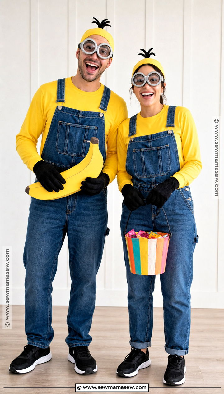 Two Yellow Helpers Duo Costume - 30 cute halloween costumes duo
