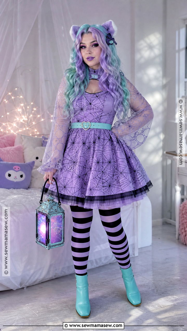 Twyla Boogeyman Cosplay With Web Print Dress - 45 monster high cosplay ideas