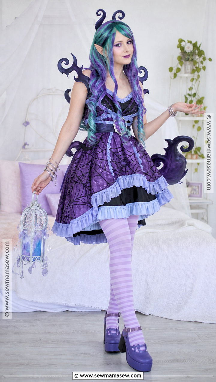 Twyla Costume With Purple Layered Dress - 35 Monster High Dolls Costume Ideas