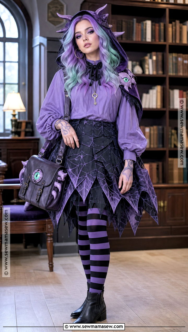 Twyla Costume With Purple Spiderweb Dress - 40 monster high costumes