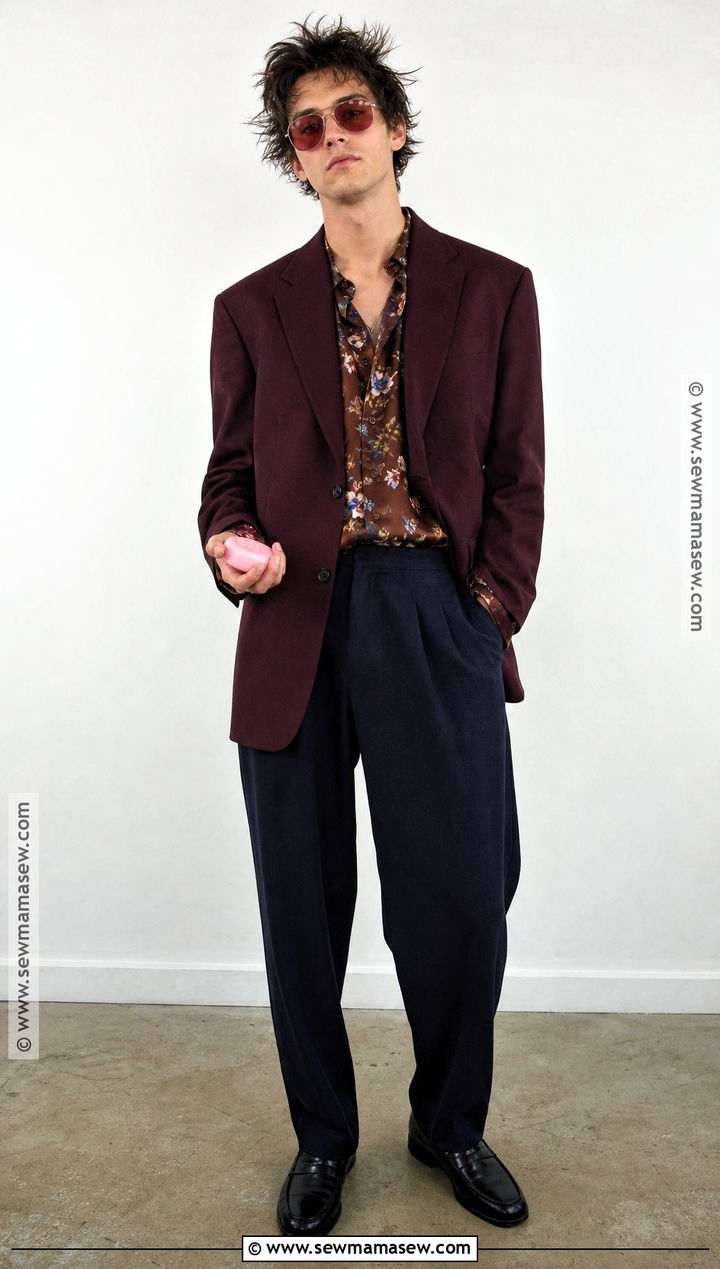 Tyler Durden Costume With Burgundy Blazer - 40 tyler durden costume ideas
