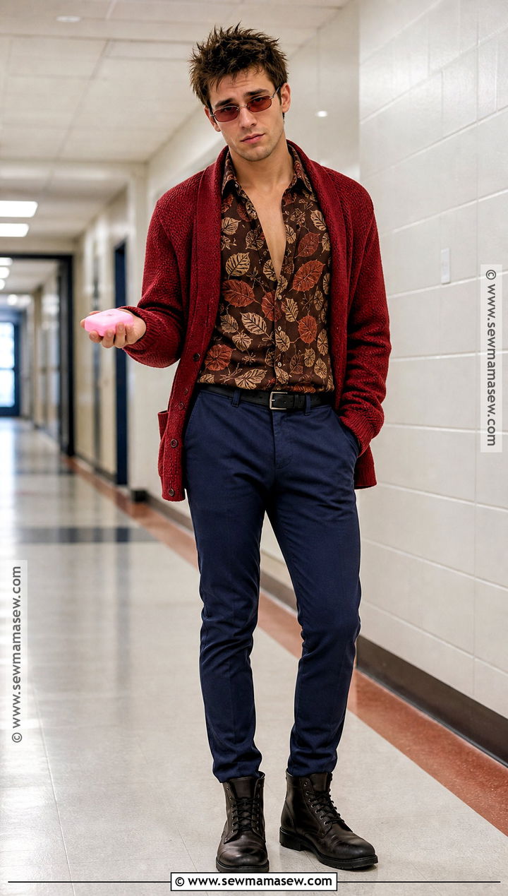 Tyler Durden Costume With Red Cardigan - 40 tyler durden costume ideas
