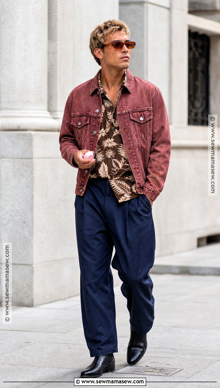 Tyler Durden Costume With Red Denim Jacket - 40 tyler durden costume ideas