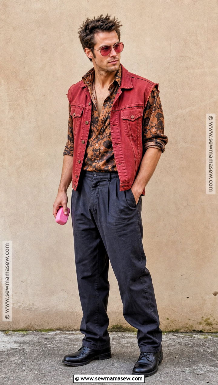 Tyler Durden Costume With Red Vest - 40 tyler durden costume ideas