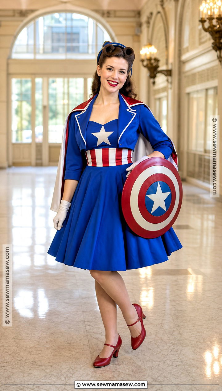 USO Show Captain America Costume - 30 Captain America Costume Ideas for Women