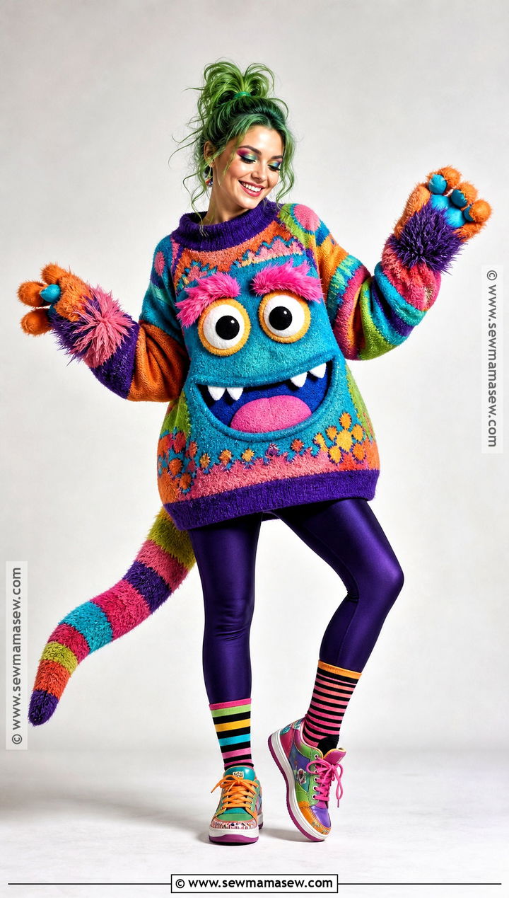 Ugly Christmas Sweater Creature Costume - 30 Christmas Halloween Costumes