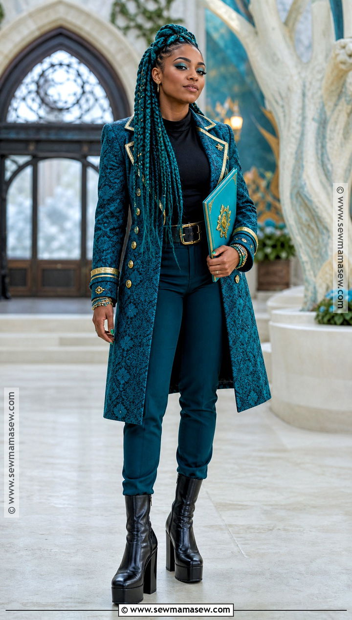 Uma Headmaster Descendants Costume With Teal Braids - 35 descendants costumes