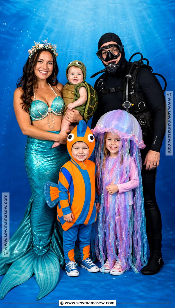 Under The Sea Family Costume - 35 family halloween costume ideas