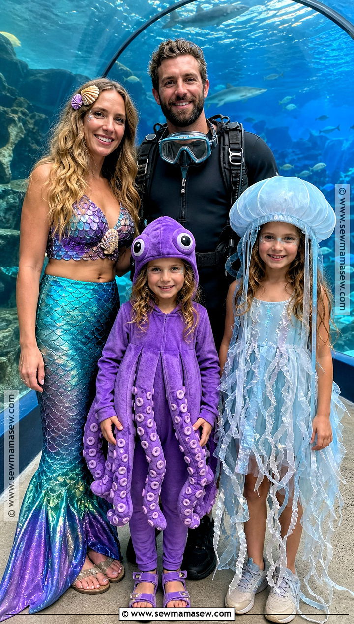 Under The Sea Family Costume - 40 family halloween costumes for 4