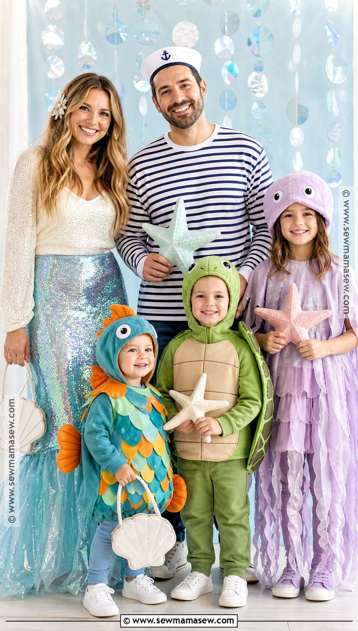 Under The Sea Family Costume With Toddler - 35 family halloween costumes with for toddlers