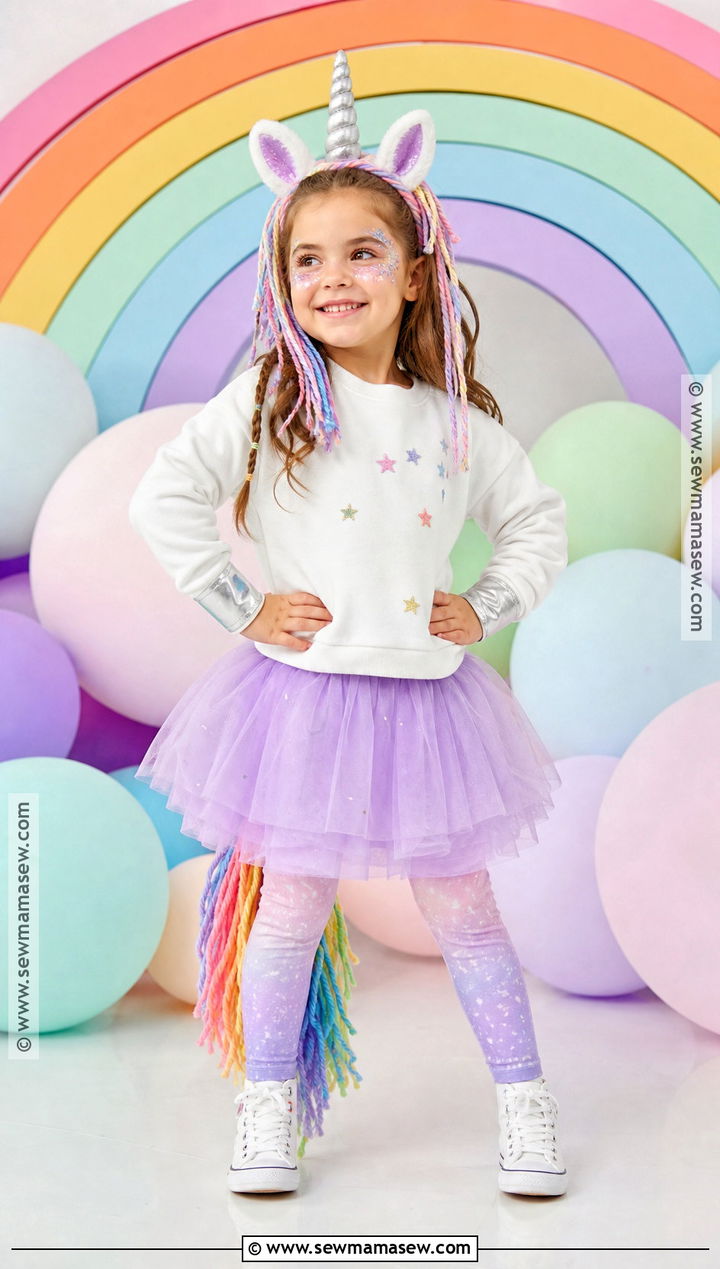Unicorn Costume With Rainbow Mane - 30 best fancy dress costumes for kids
