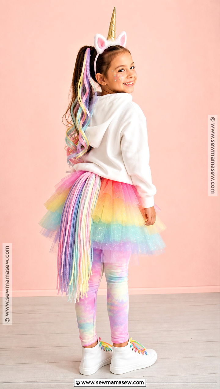 Unicorn Costume With Rainbow Tutu - 30 costume ideas for girls