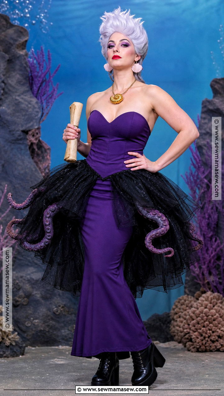 Ursula Costume With Purple Dress - 35 disney costume ideas