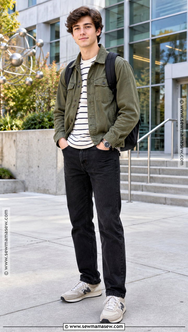 Utility Jacket And Black Jeans Back To School Outfit - 25 outfits back to school