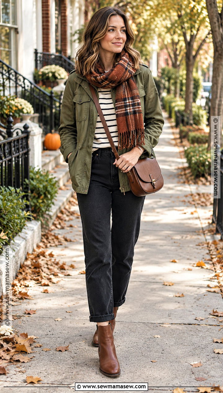 Utility Jacket And Black Jeans Fall Fit - 25 comfy fall fits