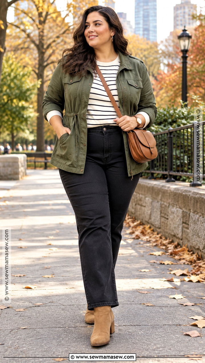 Utility Jacket And Black Jeans Fall Outfit Collage - 15 Fall Outfit Inspiration Collage Ideas