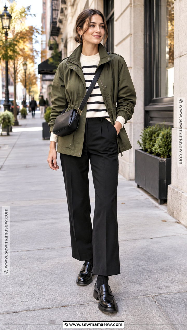 Utility Jacket And Black Trousers Autumn Outfit - 15 autumn street style ideas 2026