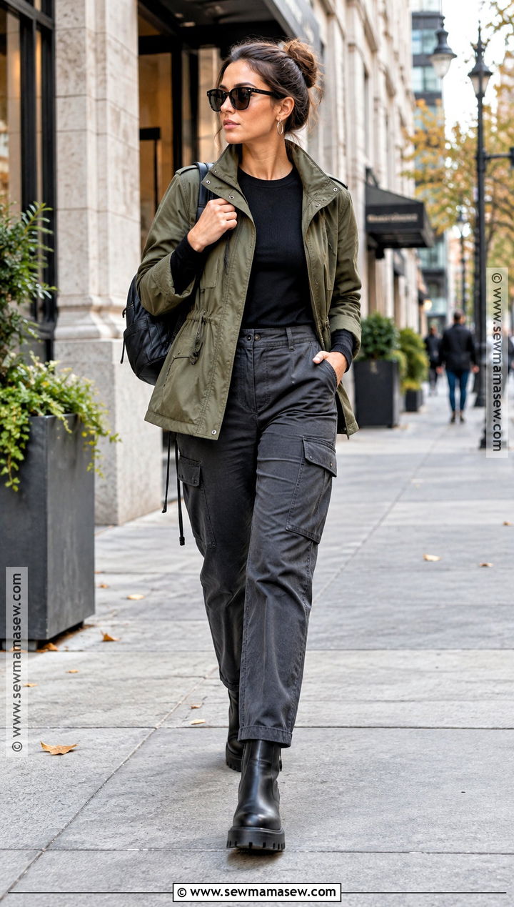 Utility Jacket And Cargo Pants City Outfit - 20 Fall Outfits City