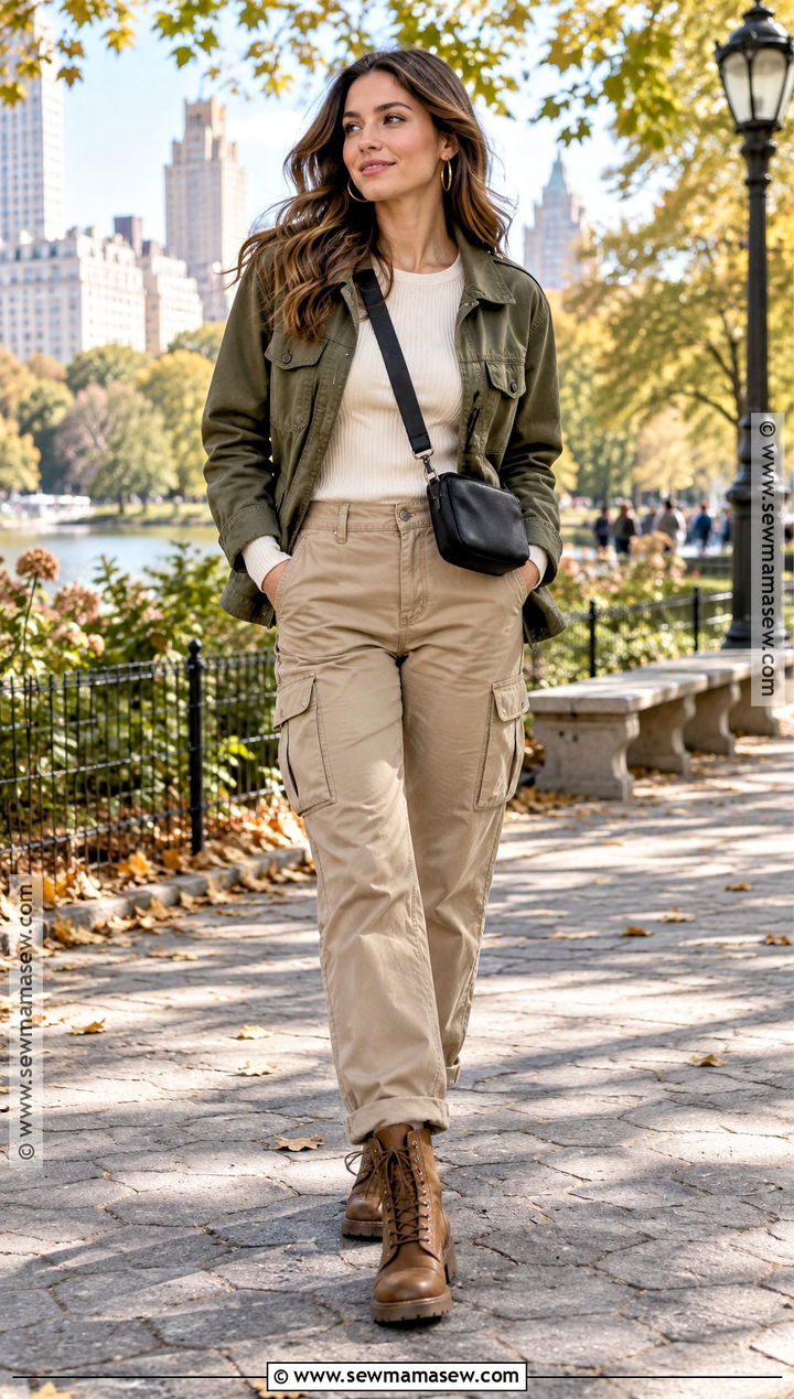 Utility Jacket And Cargo Pants Fall Outfit - 15 Fall Vibes Clothes