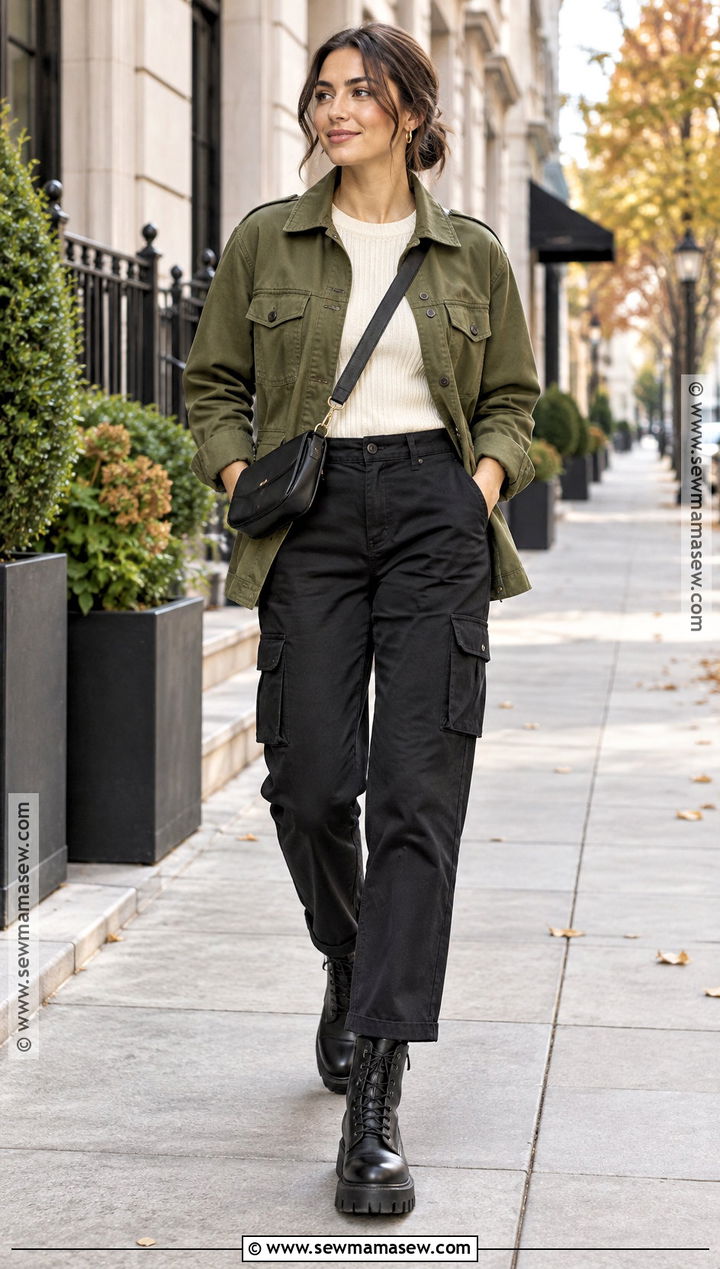 Utility Jacket And Cargo Pants Fall Outfit - 20 fall outfit inspo 2026 aesthetic ideas