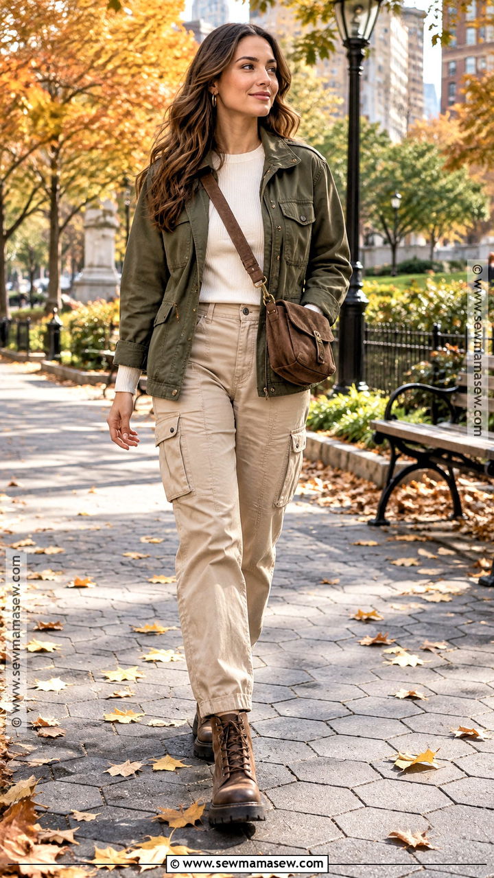 Utility Jacket And Cargo Pants Fall Outfit - 20 outfit ideas fall 2026