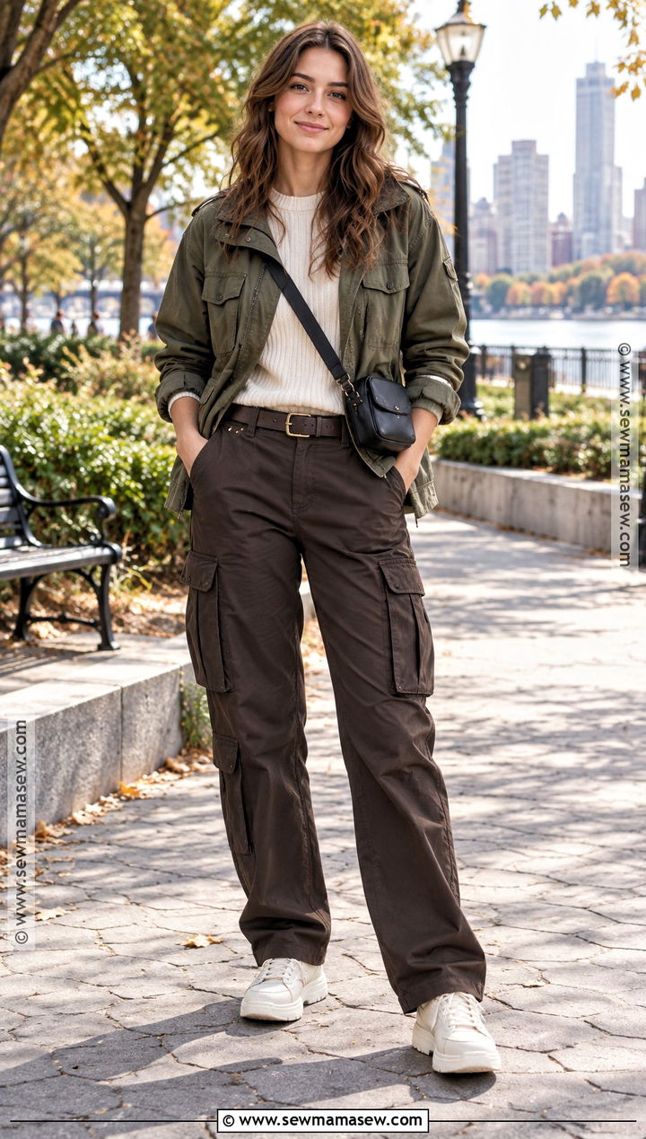 Utility Jacket And Cargo Pants Fall Outfit - 20 Outfit Inspo For Fall Ideas