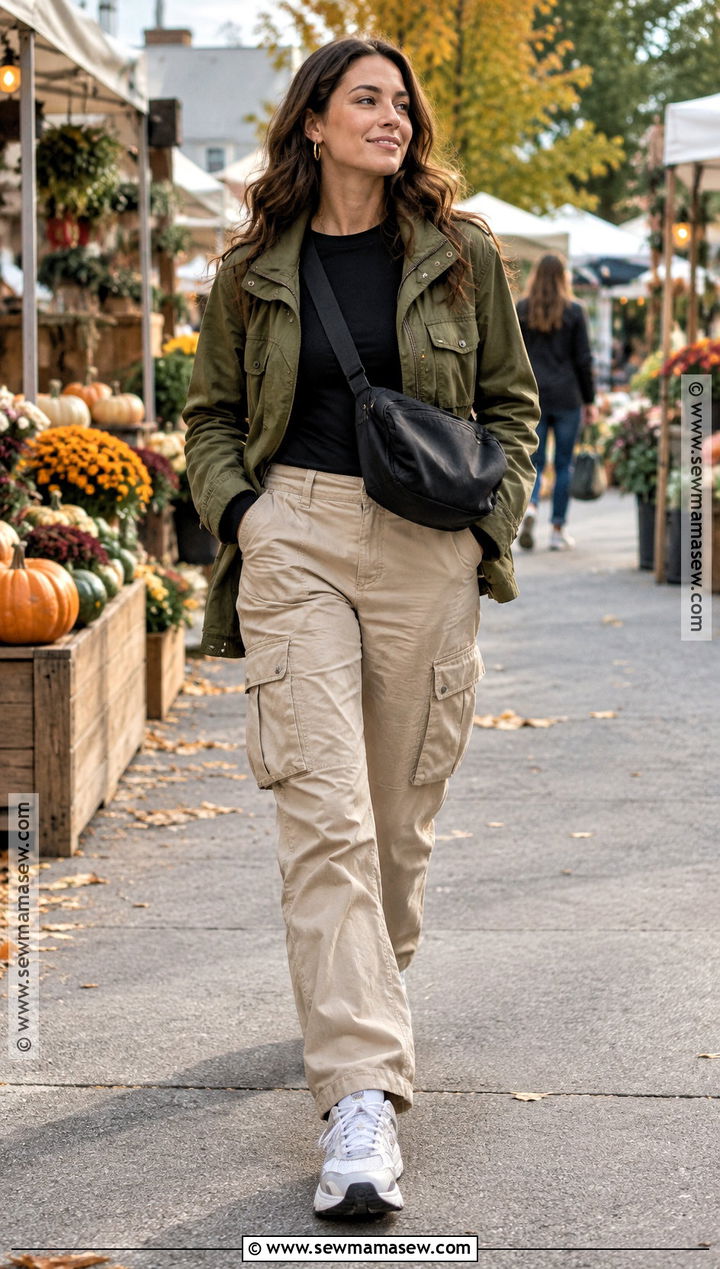 Utility Jacket And Cargo Pants Fall Outfit - 25 dope fall outfits