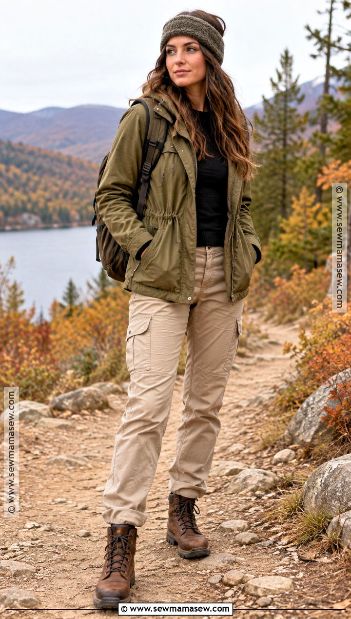 Utility Jacket And Cargo Trousers Autumn Outdoor Outfit - 20 autumn outdoor outfits