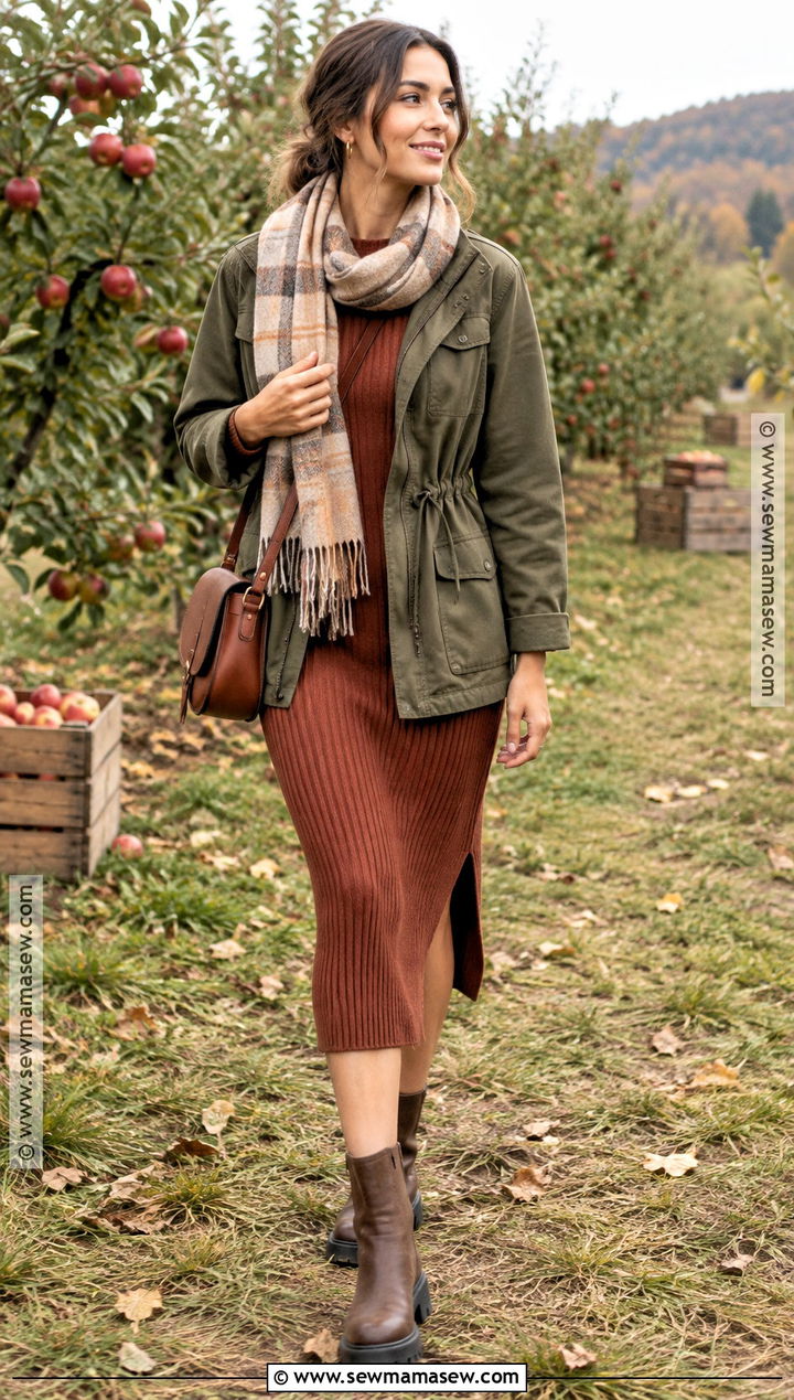 Utility Jacket And Knit Dress Fall Date Outfit - 15 fall 2026 date outfits