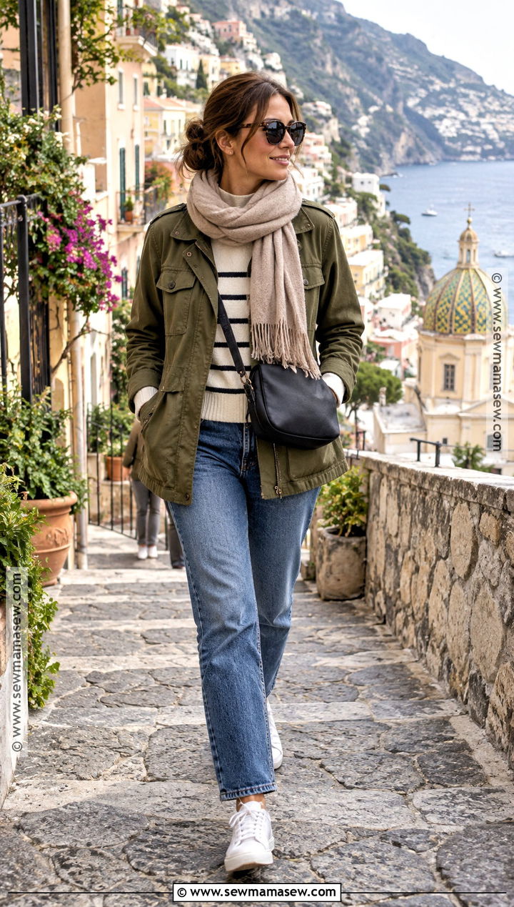 Utility Jacket And Relaxed Jeans Italy Autumn Outfit - 20 italy autumn outfit ideas