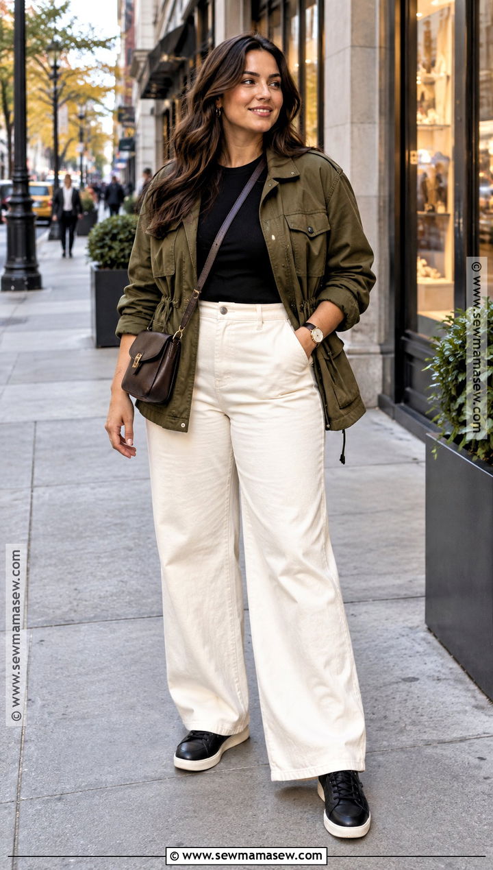 Utility Jacket And Wide Leg Pants New York November Outfit - 25 new york november outfit ideas