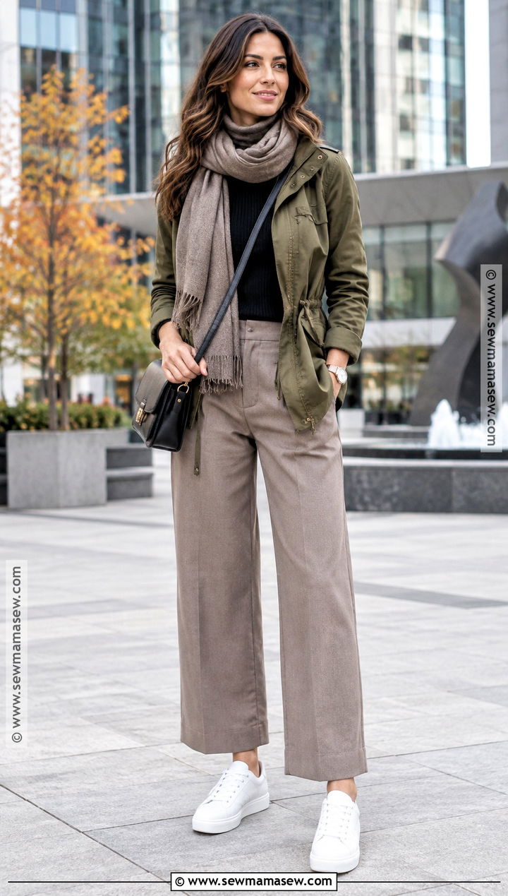 Utility Jacket And Wide Leg Trousers Canada Fall Outfit - 20 canada fall outfits
