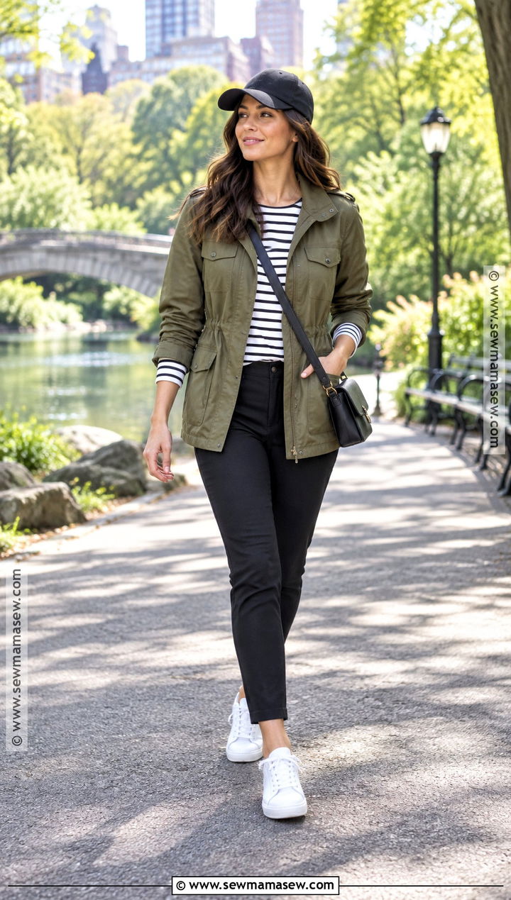 Utility Jacket With Black Pants And Sneakers - 15 fall jacket ideas