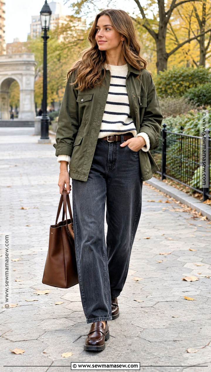 Utility Jacket and Barrel Jeans - 20 Fall Clothing Trends